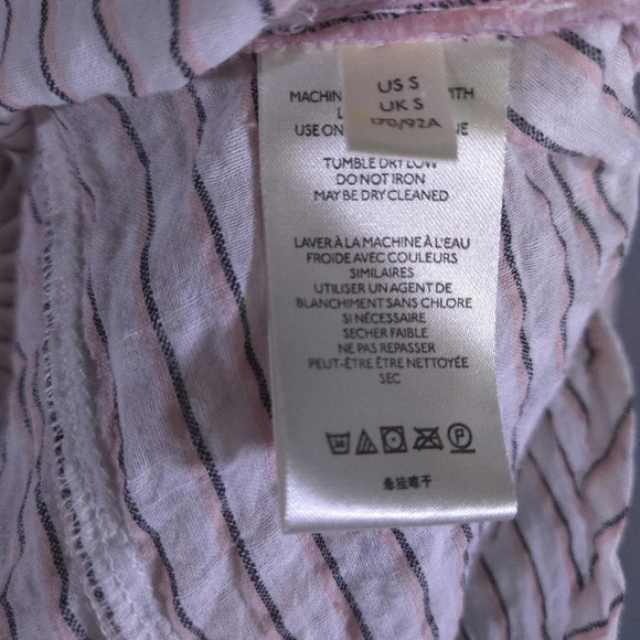 Pilcro by Anthropologie Brianna Blouse Linen Blend Ruffel Oversized Size Small - Picture 10 of 11